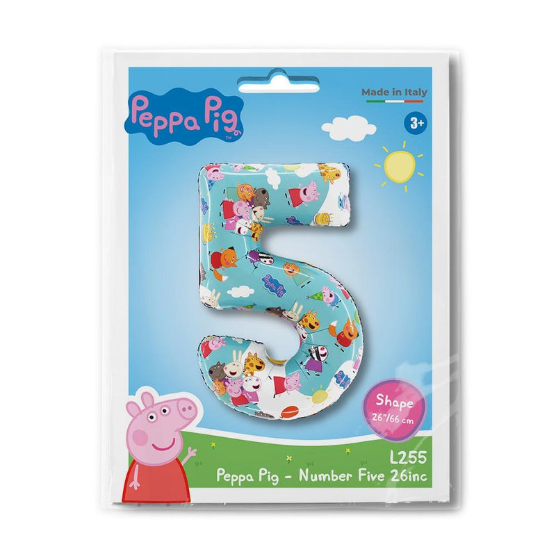 26" LARGE NUMBER PEPPA PIG FIVE FOIL