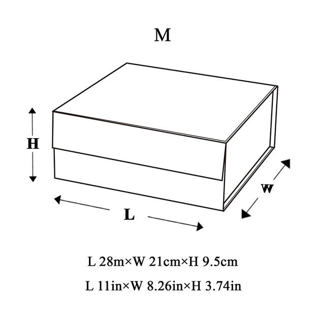 BOX: MEDIUM WHITE MAGNETIC GIFT BOX WITH RIBBON (PACK OF 10)