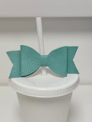 REUSABLE STRAW TOPPERS FOR COLD CUPS - MINT GREEN (PACK OF 4)