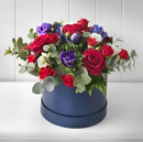 HAT BOXES: NAVY ROUND SYMPHONY HAT BOXES (SET OF 3)