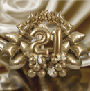 34" GOLD SILK NUMBER 1 FOIL