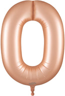 34" NUMBER ZERO SATIN PASTEL ROSE QUARTZ FOIL