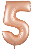 34" NUMBER 5 SATIN PASTEL ROSE QUARTZ FOIL