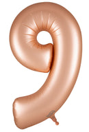 34" NUMBER 9 SATIN PASTEL ROSE QUARTZ FOIL