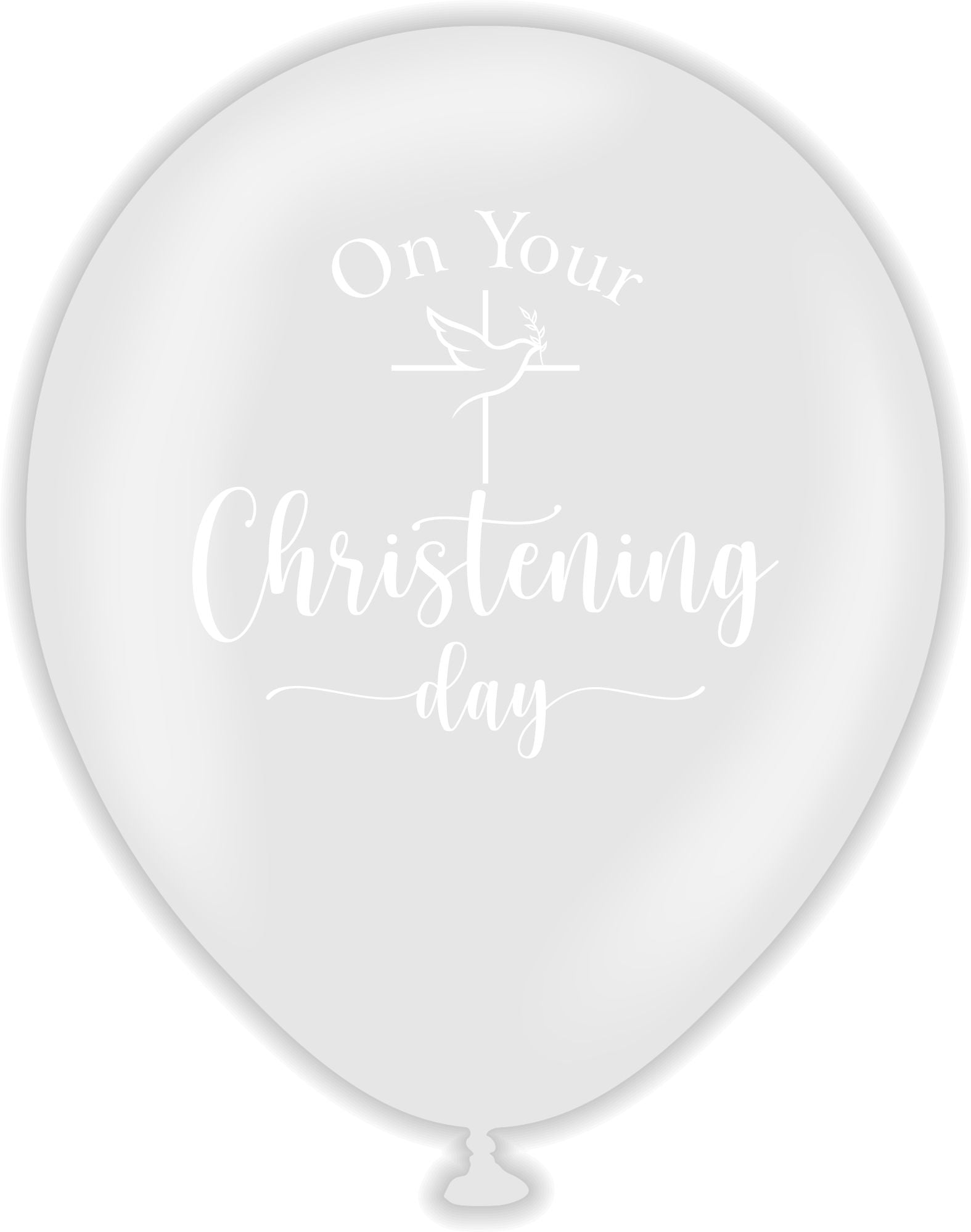 12" Kalisan On your Christening Day Latex Balloons 25 Per Bag