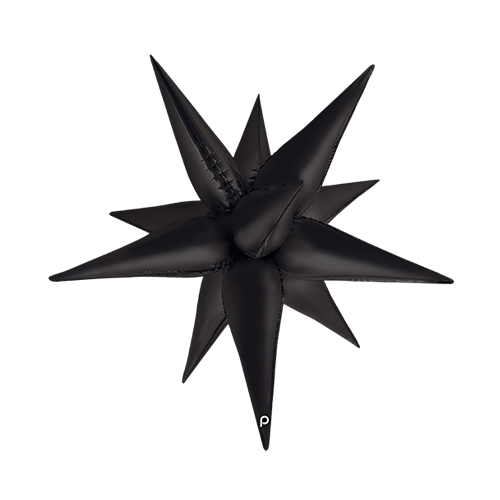 26" BLACK SATIN STARBURST FOIL