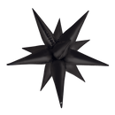 40" BLACK SATIN STARBURST FOIL