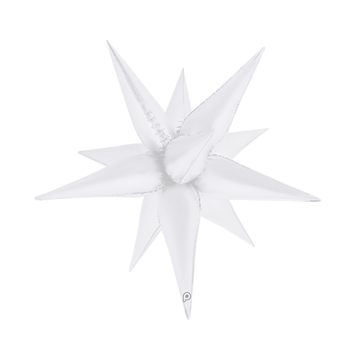 26" WHITE SATIN STARBURST FOIL