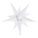 40" WHITE SATIN STARBURST FOIL