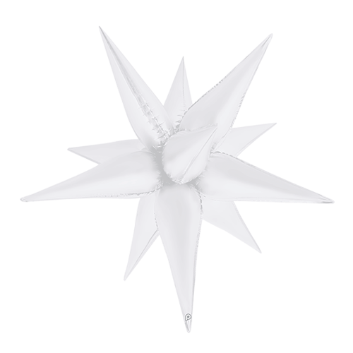 40" WHITE SATIN STARBURST FOIL