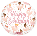 18" ROUND HAPPY BIRTHDAY BALLERINAS FOIL
