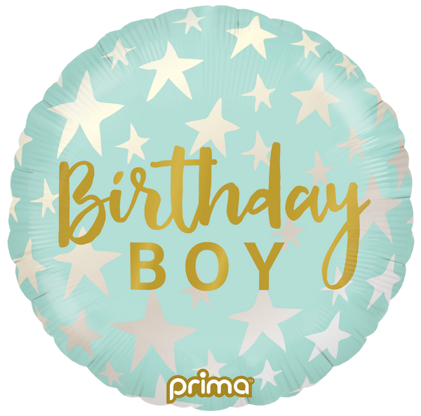 18" ROUND BIRTHDAY BOY STARS FOIL