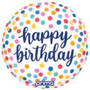 18" ROUND HAPPY BIRTHDAY COLOURFUL CONFETTI FOIL