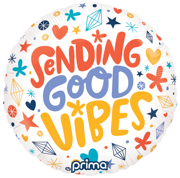 18" ROUND SENDING GOOD VIBES FOIL