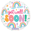 18" ROUND GET WELL SOON RAINBOWS FOIL