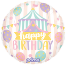 18" ROUND HAPPY BIRTHDAY PASTEL CIRCUS FOIL