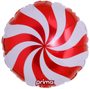 18" ALUMINIUM CANDY SWIRL RED FOIL