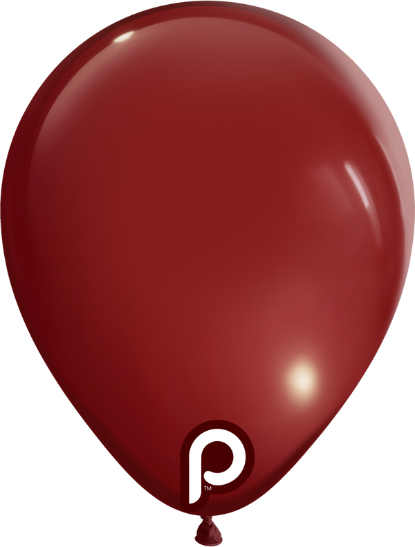 5" PRIMA BURGUNDY LATEX (100 PER PACK)