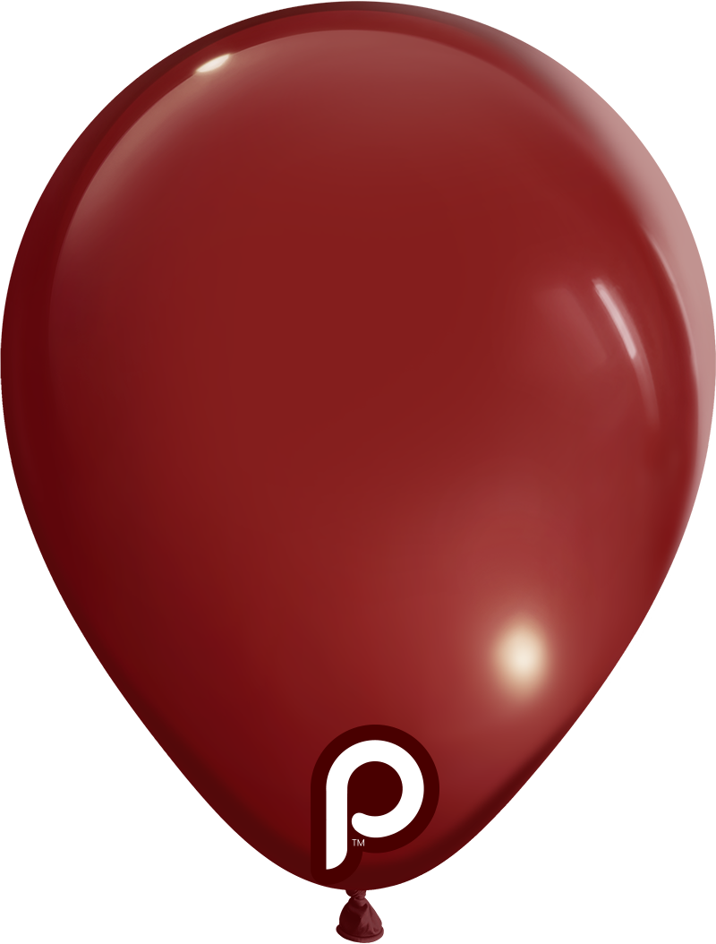 5" PRIMA BURGUNDY LATEX (100 PER PACK)