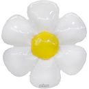 24" DECO AIRFILLED WHITE DAISY FOIL