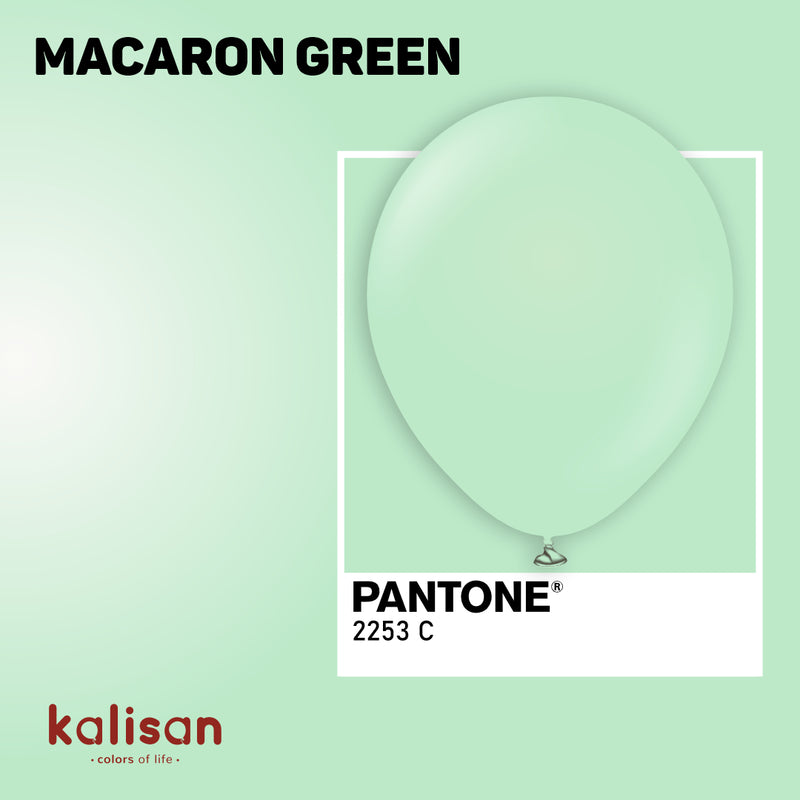 12" KALISAN MACARON GREEN LATEX (100 PER BAG)