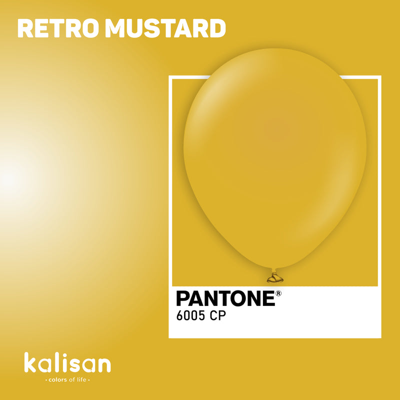 12" KALISAN RETRO MUSTARD LATEX (100 PER BAG)