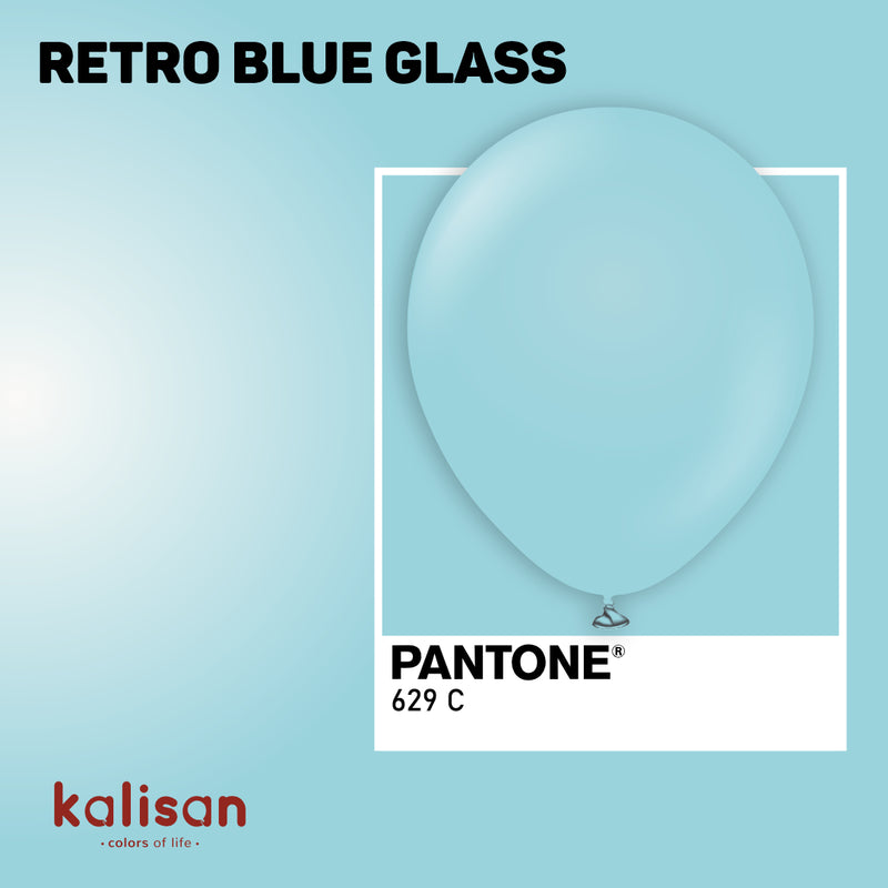 5" KALISAN RETRO BLUE GLASS LATEX (100 PER BAG)