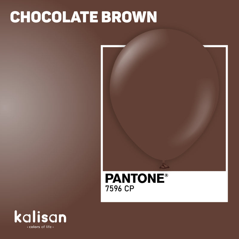 12" KALISAN STANDARD CHOCOLATE BROWN LATEX (100 PER BAG)