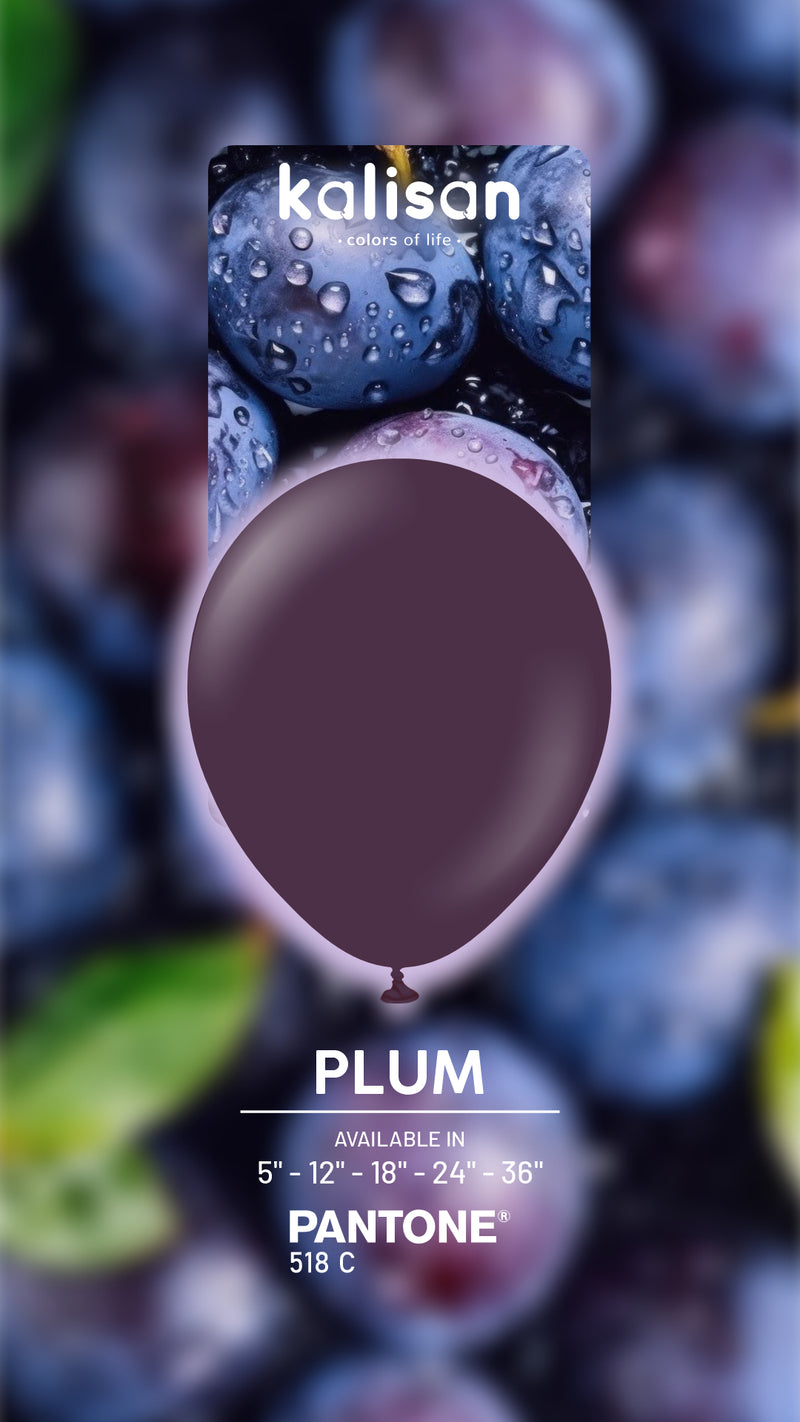 12" KALISAN STANDARD PLUM LATEX (100 PER BAG)