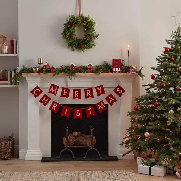 PINE CHRISTMAS GARLAND WITH LIGHTS