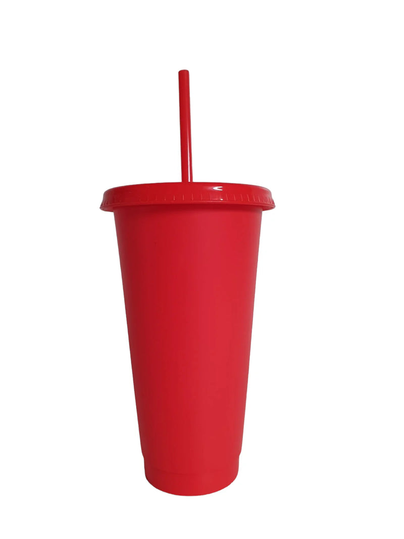 COLD CUPS: SOLID COLOUR COLD CUP RED 24OZ