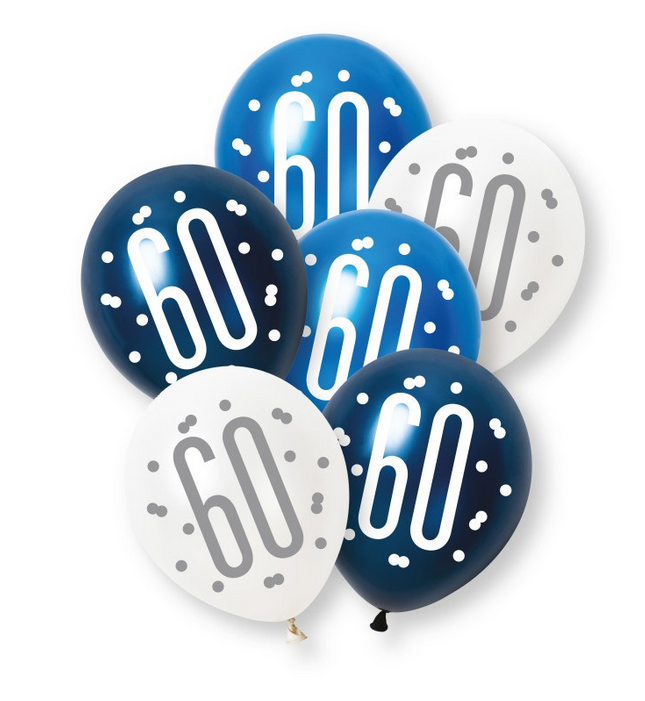 12" GLITZ BLUE NUMBER 60 PEARL LATEX (6 PER PACK)