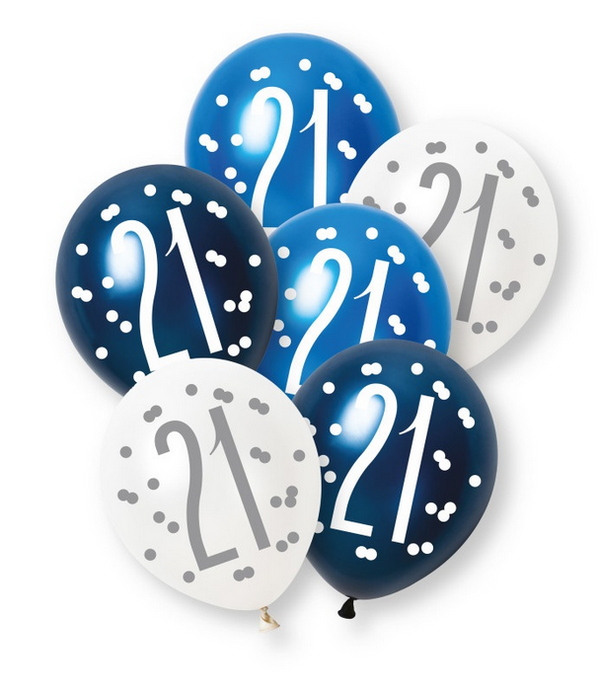 12" GLITZ BLUE NUMBER 21 PEARL LATEX (6 PER PACK)