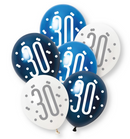 12" GLITZ BLUE NUMBER 30 PEARL LATEX (6 PER PACK)