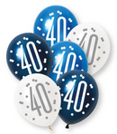 12" GLITZ BLUE NUMBER 40 PEARL LATEX (6 PER PACK)