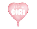 18" HEART IT'S A GIRL FOIL
