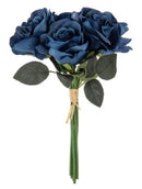 FLORAL: ELEGANZA EUGENIE ROSE BUNCH X 6 NAVY BLUE