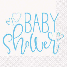 NAPKINS: BLUE HEARTS BABY SHOWER NAPKINS (16 PER PACK)