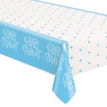 TABLECOVER: BLUE HEARTS BABY SHOWER TABLECOVER 1.4M x 2.1M (ONE PER PACK)
