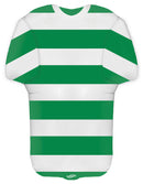 24" SHAPE SPORTS JERSEY WHITE GREEN HOOP METALLIC FOIL