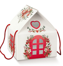 LITTLE WHITE/RED HOUSE WITH LANYARDS (245MM X 245MM X 150MM)