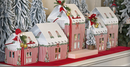 LITTLE RED STRIPED HOUSE WITH LANYARDS (245MM X 245MM X 150MM)
