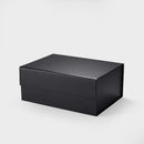 BOX: MEDIUM BLACK MAGNETIC GIFT BOX WITH RIBBON (PACK OF 10)