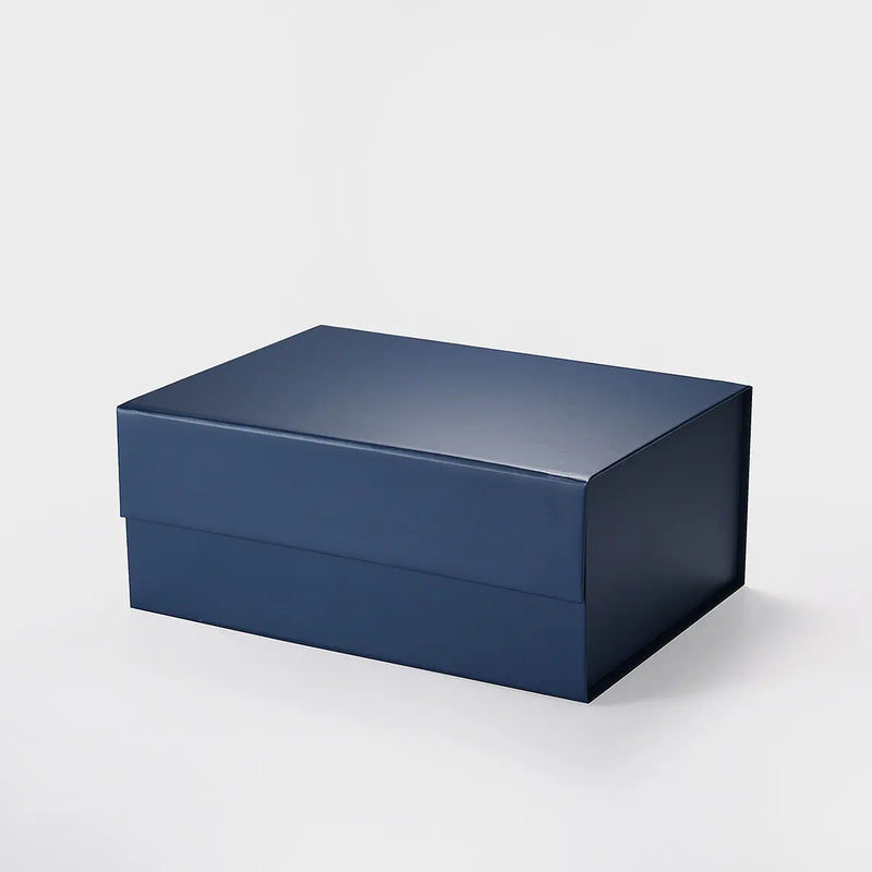 BOX: MEDIUM BLUE MAGNETIC GIFT BOX WITH RIBBON (PACK OF 10)