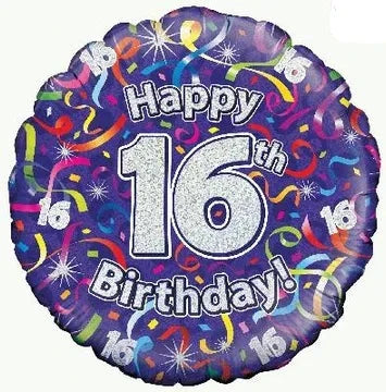 18" 16TH BIRTHDAY STREAMERS FOIL