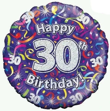 18" 30TH BIRTHDAY STREAMERS FOIL