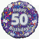 18" 50TH BIRTHDAY STREAMERS FOIL