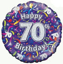 18" 70TH BIRTHDAY STREAMERS FOIL