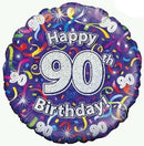 18" 90TH BIRTHDAY STREAMERS FOIL
