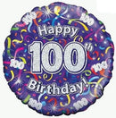 18" 100TH BIRTHDAY STREAMERS FOIL